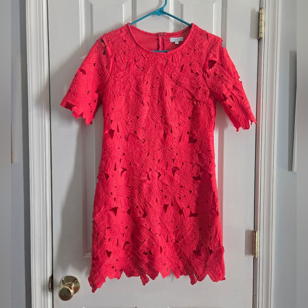 Charming Red Lace Boutique Dress